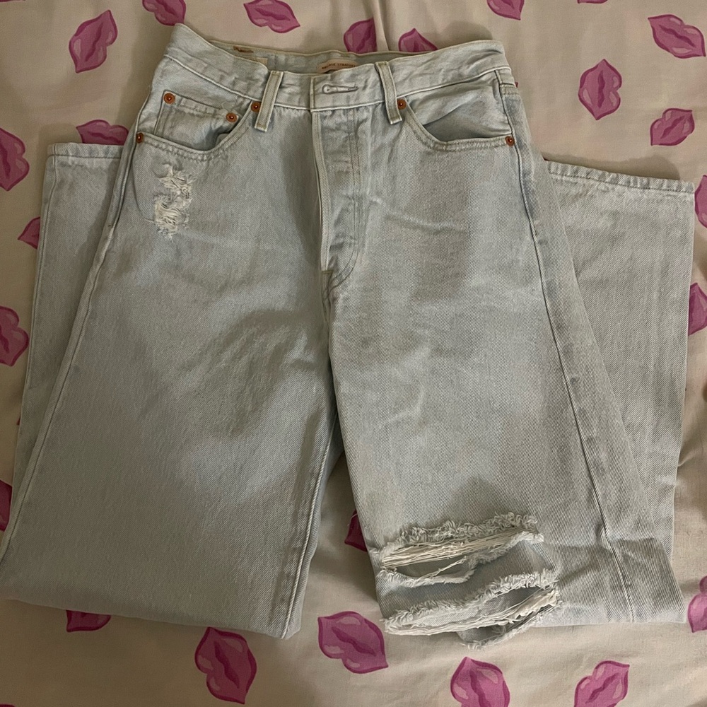 Levi's Light Blue Straight Leg Jeans